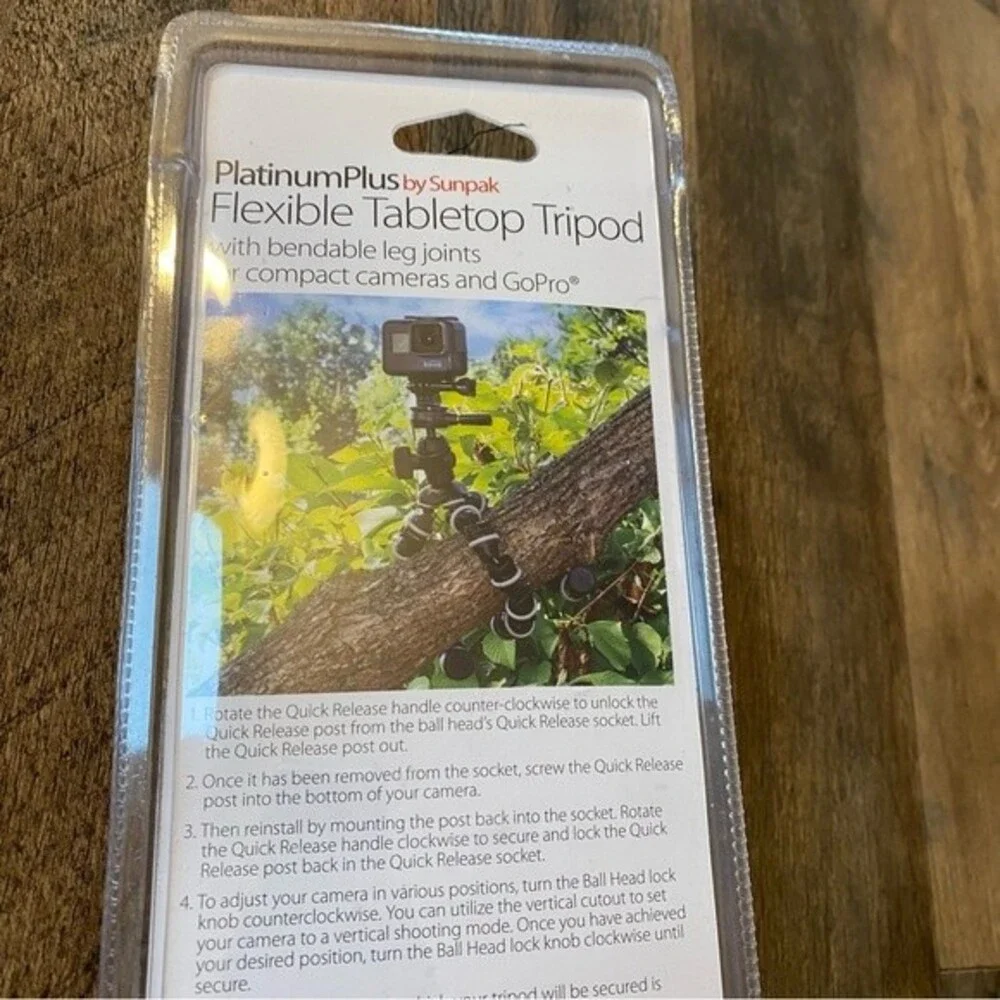 NEW GoPro Flexible Tabletop Tri Pod Premium Plus by surepak